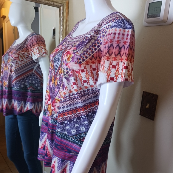 Colorful Patterned Dress - Picture 4 of 5